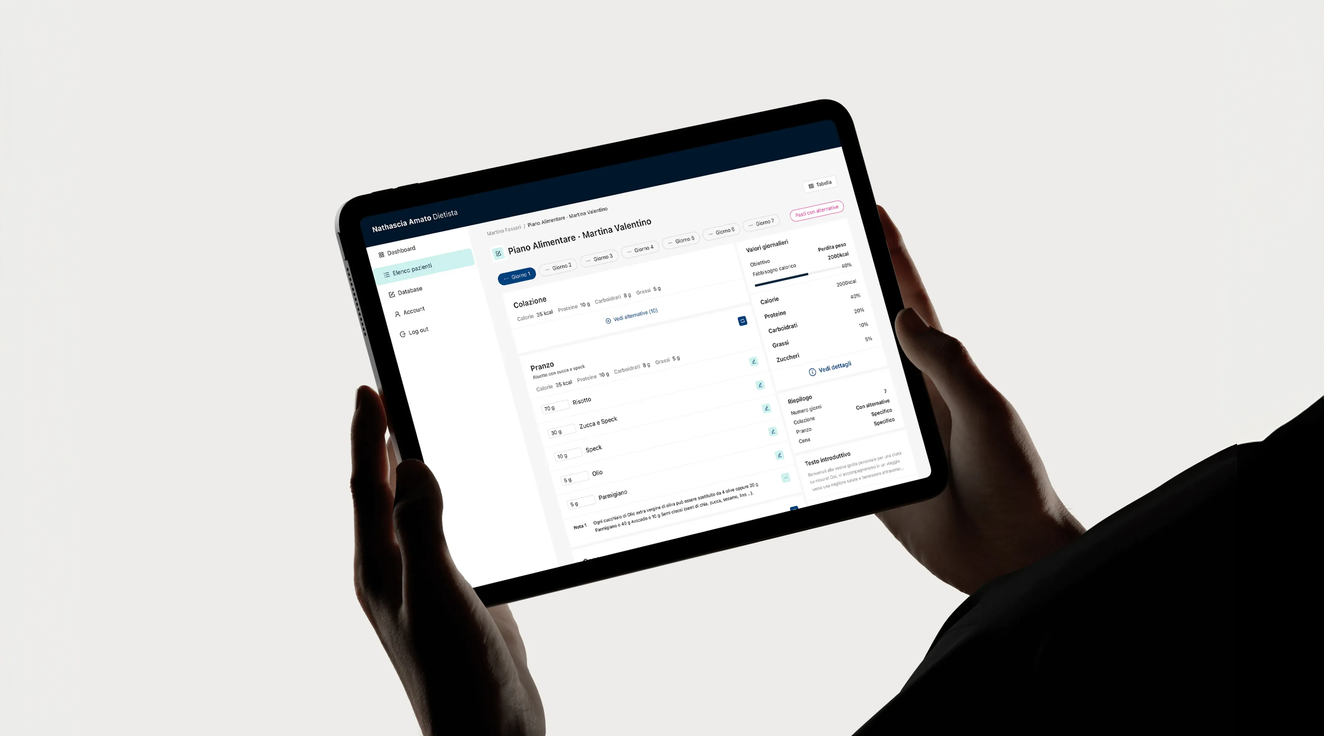 Tool for nutritionists